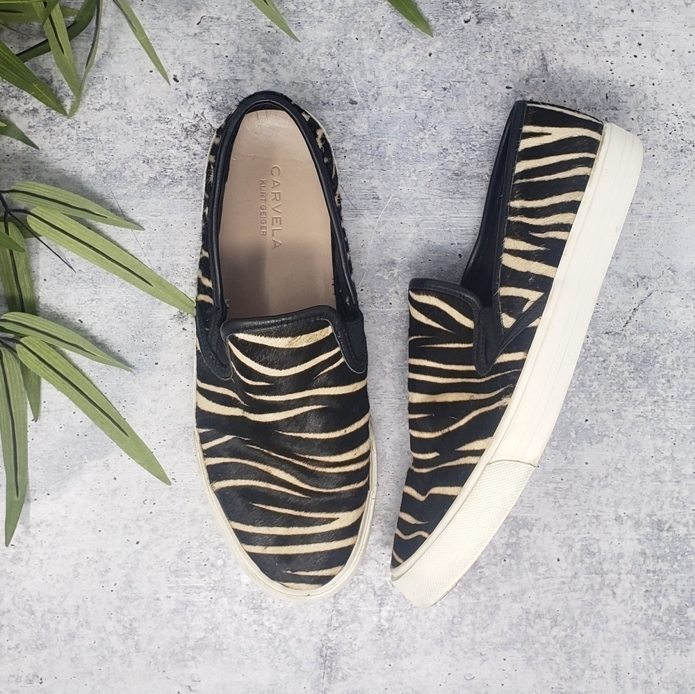 Carvela Kurt Geiger | Zebra Print Slip-on Sneakers Size EU39